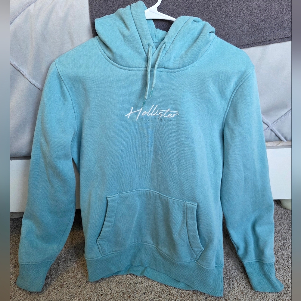 Hollister Teal Mens Pullover Hoodie